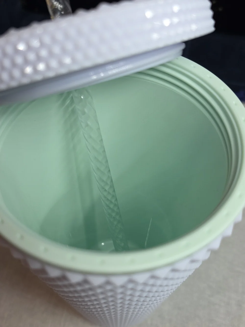 Starbucks Matte White Studded Grande Tumbler with Clear Straw